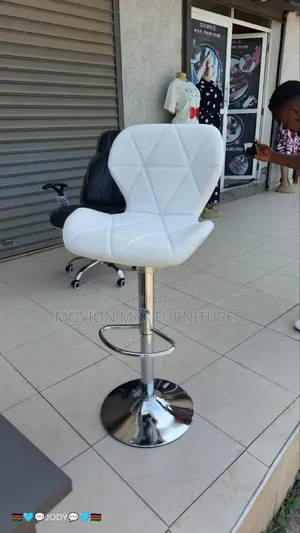 White Adjustable Counter Stools