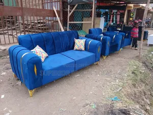 Royal Blue 5 Seater Sofa Set (3+1+1)