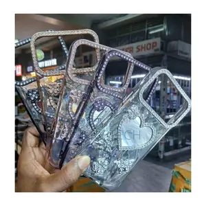 Shining Mirror Glass Case for Apple iPhone 17 Pro Max – Luxury Rhinest