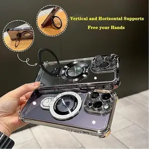 Samsung Galaxy S24 Ultra Magnetic Kickstand Case – Shockproof Transpa