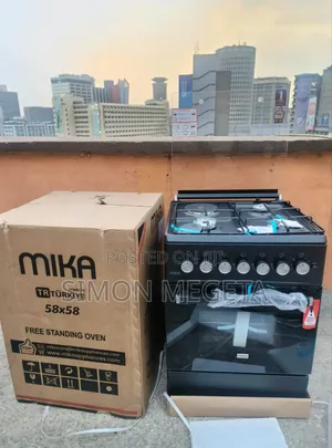 Mika Standing Cooker 58 X 58 Cm 3gas + 1electric Hotplate