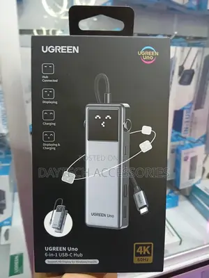 Ugreen Uno 6-in-1 Usb-C Hub 2xusb-A3.2 + 2xusb-C3.2 + at 60hz Hdmi