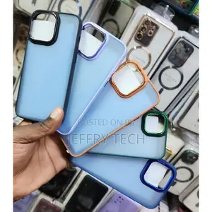 Purple Transparent Case for iPhone 15 Plus – Anti-Scratch Back Cove