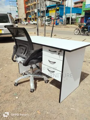 Office Computer Desk With Swivel Mesh Chair
