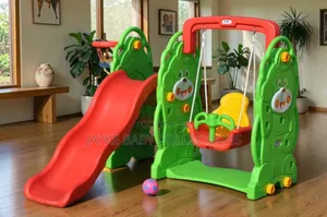 3-in-1 Kids Playset – Slide, Swing Basketball Fun at Home