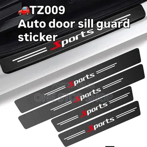 4pc Sport Door Step Carbon Stickers Universal Fit for All Car Models