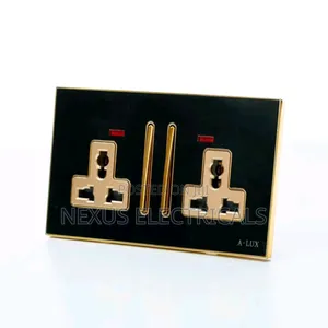 Premium Black Double Socket With a Touch of Gold