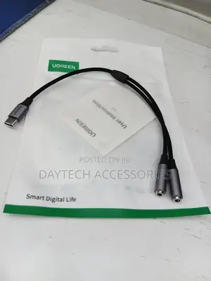 Ugreen Av144 Usb Type-C to Dual 3.5mm Headphone Jack Audio Adapter.