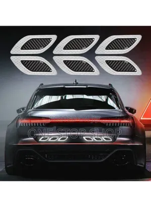 6pc White Dotted Design Reflective Stickers Body Decal