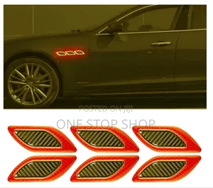 6x Red High Intensity Reflective Stickers