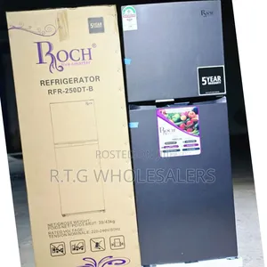 197 L Roch Double Door No Frost Fridge — Rfr‐250‐Dt‐B
