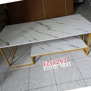Executive White Marble Coffee Table – Modern Luxury Centerpiece