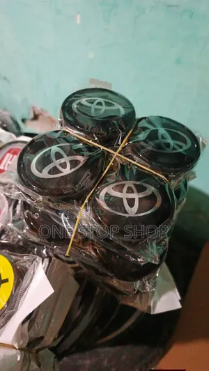 Toyota 4pcs Black Rim Centre Self Stickons Stickers