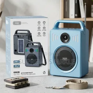 H at F Gu-180 Portable Bluetooth Speaker. Solar Rechargeable Radio