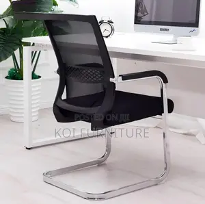 Office Chairs; Mesh Visitor Non Rotating Chair