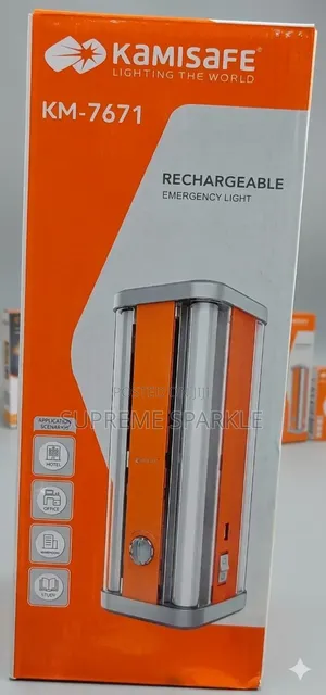 Kamisafe Km-7671 Rechargeable Emergency Lamp 4 Bulbs.
