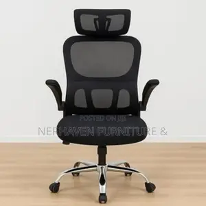 Ergonomic Office Chair With Flip-Up Arms – Comfortable Space Saving