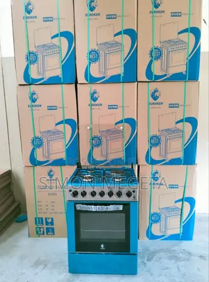 60*65 Euroken 3+1 Standing Cooker With Electric Double Heater Oven