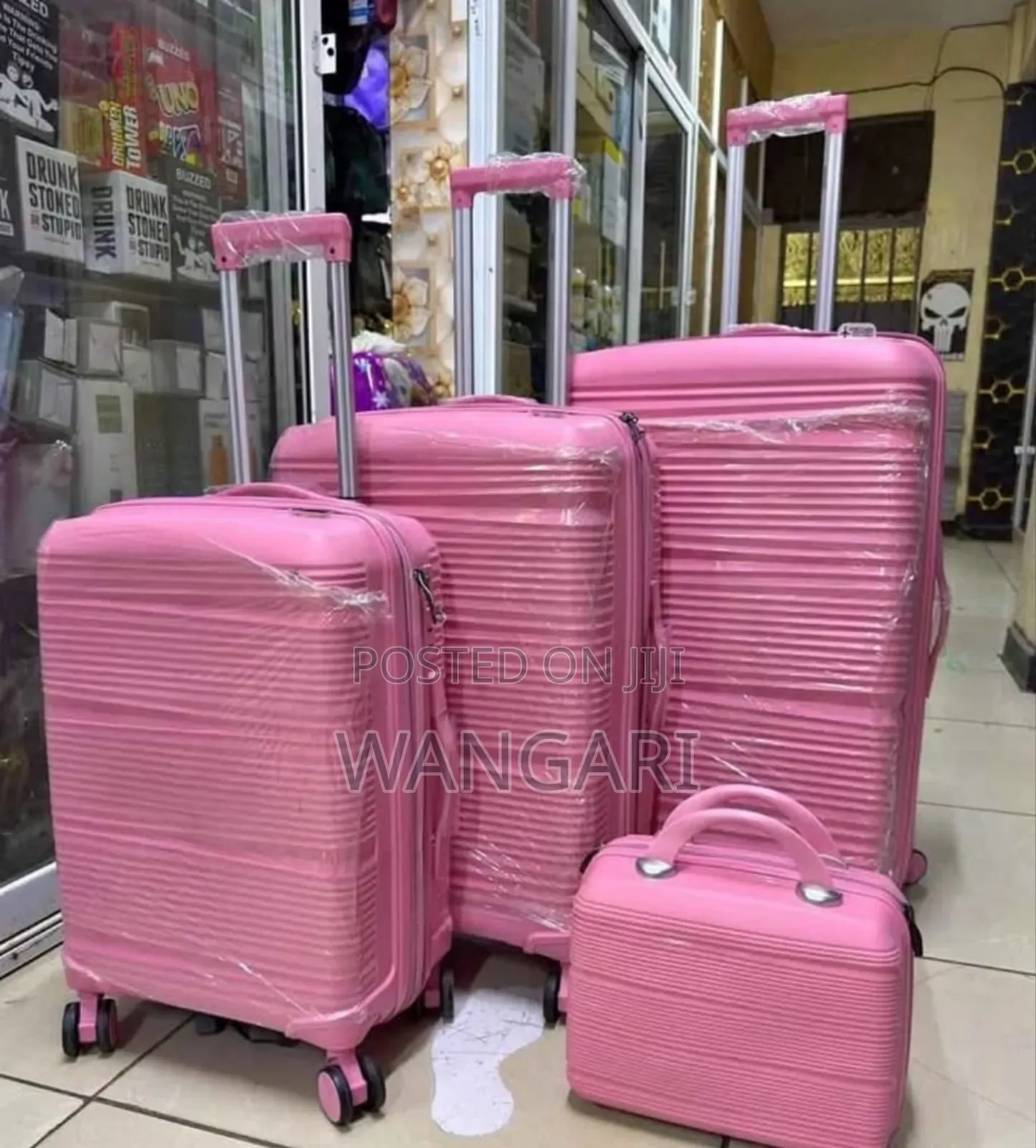 Size 1 Pink Unbreakable 4 in 1 Suitcase