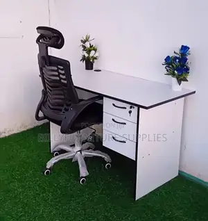 Modern Study Desk With 3 Drawer Cabinet