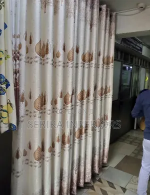 Brown Flower Curtains Curtains Environmental Friendly Robertson's