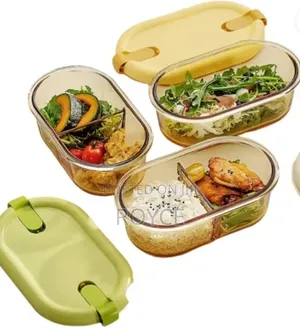 High Borosilicate Double Partitioned Lunch Box