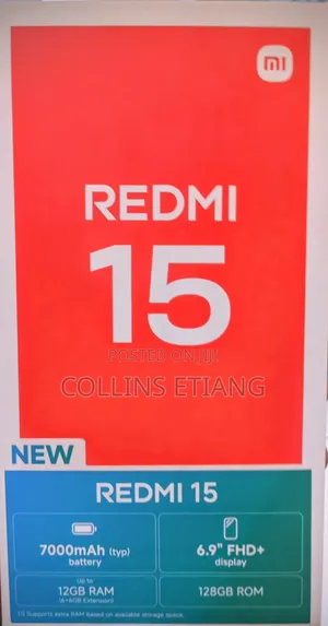 New Xiaomi Redmi 15 256 GB Black