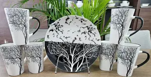 Breakfast Sets 6 PCS Tree Mugs 6 PCS Tree Plate Available