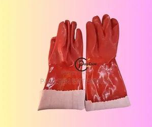 Pvc Double Grip Gloves 14"