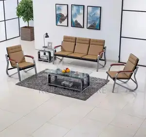 Office Sofa : Capetown 5 Seater Office Sofa Bench in Leather