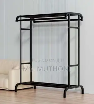 Freestanding Metal Clothes Drying Rack and Garment Organizer.
