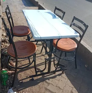 Dining Set With Solid Wood Seats for Restaurant.