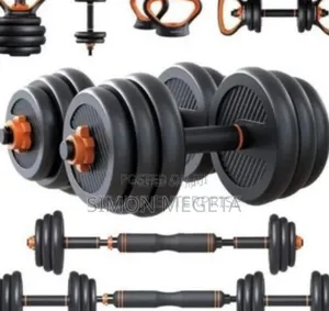 With Barbel 30kgs Dumbbells 6in1. New