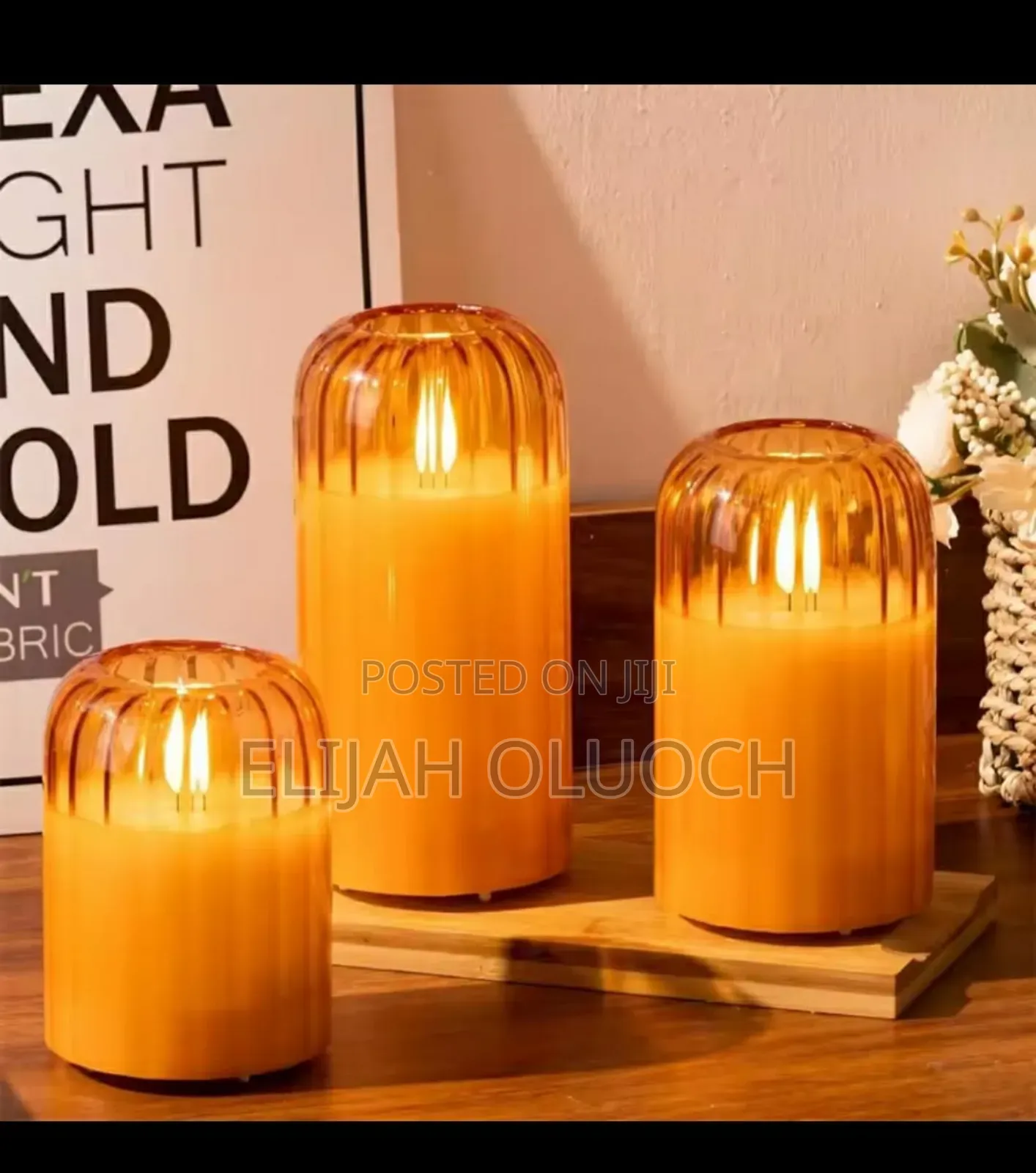 3 In 1  Advanced  Glass Led  Decor Lighting Candle Now Available...