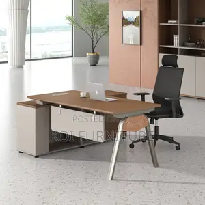 Office Desk : 1.8m Modern L-Shaped Executive Desk