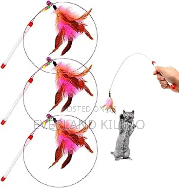 Colorful Feather Wand Cat Toy