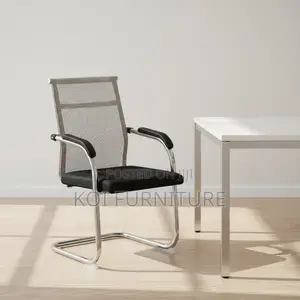 Office Chairs; Mesh Mid Backrest Office Visitors Welcoming Chair