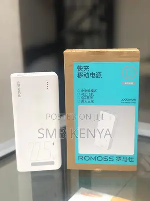 Romoss 20,000 Mah Powerbank, Type C And Usb Fast Charging