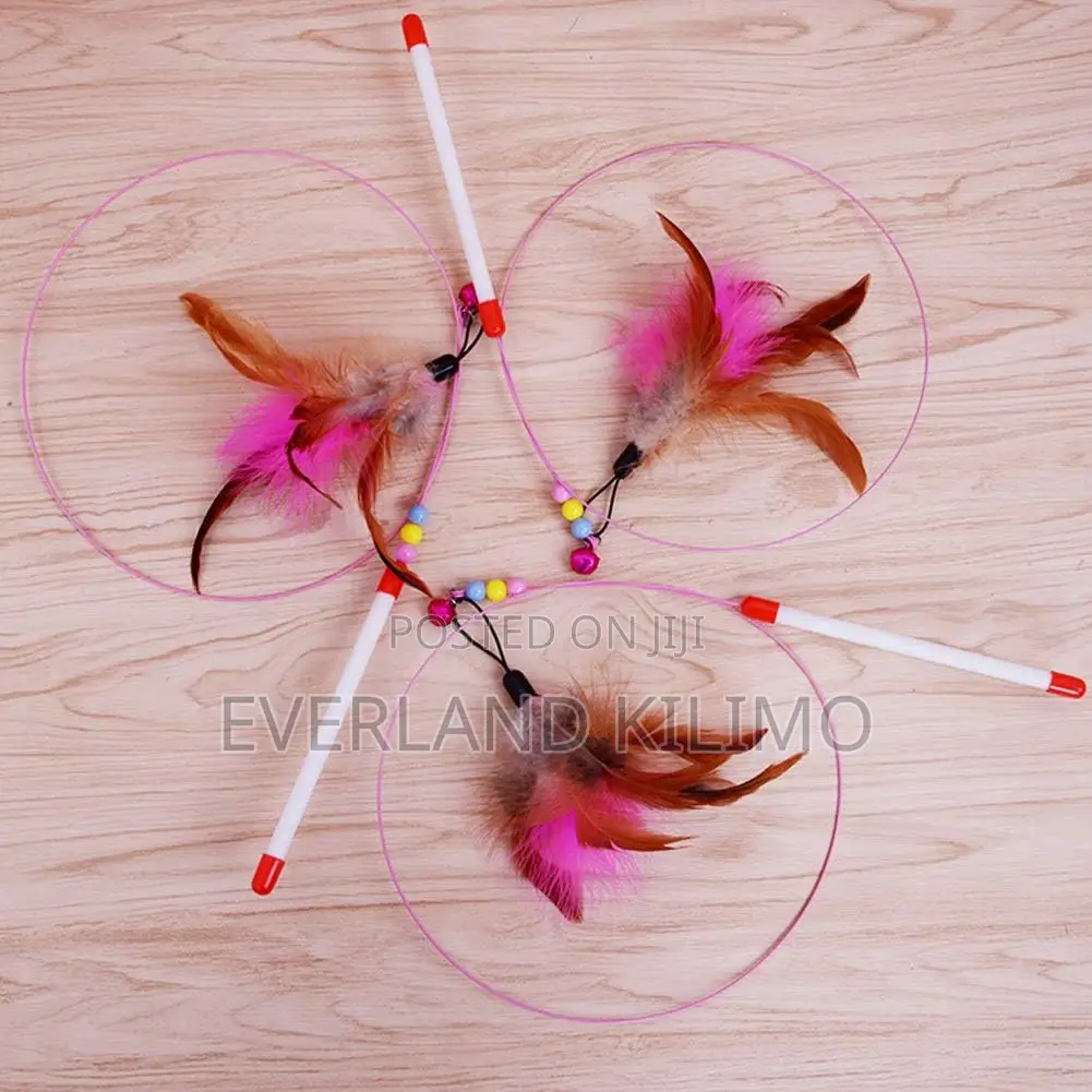 Interactive Feather Wand Cat Toy