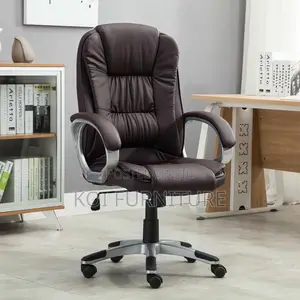 Office Chair; High Back Leather Reclining Ergonomic Seat