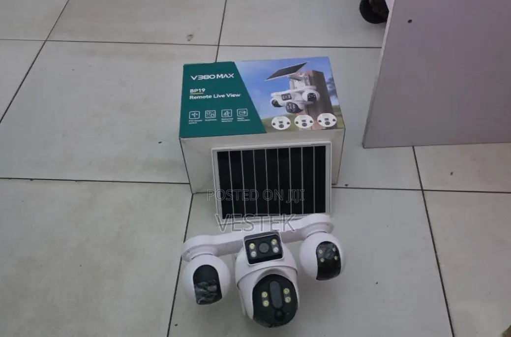 V380pro 4 Lens Solar Outdoor Camera Pan-Tilt Function