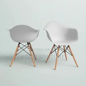 Dining Chair; Allensville Plastic Chair With Wooden Legs