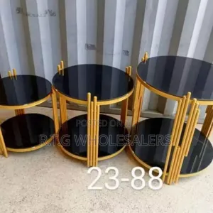 Executive 3-in-1 Nesting Marble Effect Coffee Table Set