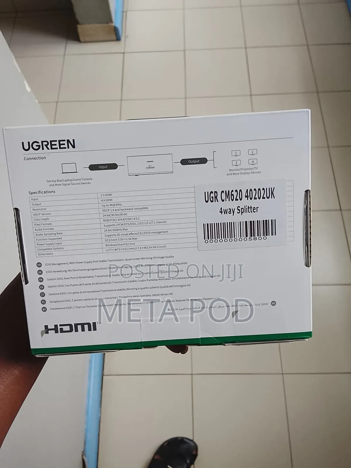 Ugreen Hdmi Splitter 1 in 4 Out