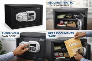 Safe Box Total Electronic Safe 19 L Digital Lock Security Cash Money