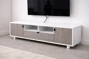 White Wood Tv Stand – Spacious Storage Cabinet for Sale