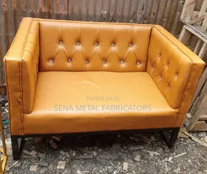 Vip Lounge Couch With Black Metal Frame.