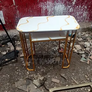 Marble Top Powder Coated Manicure Table