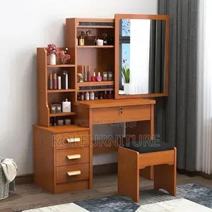 Dressers; Home Vanity Set With Sliding Mirror