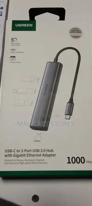 Ugreen Cm475 Usb 3.0-to 3*Usb Hub + Gigabit Converter